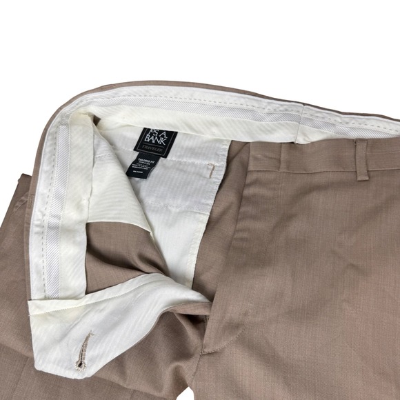 Jos. A. Bank Other - Jos. A. Bank Traveler Tailored Fit Tan Wool Dress Pants 34W x 32L RN31608